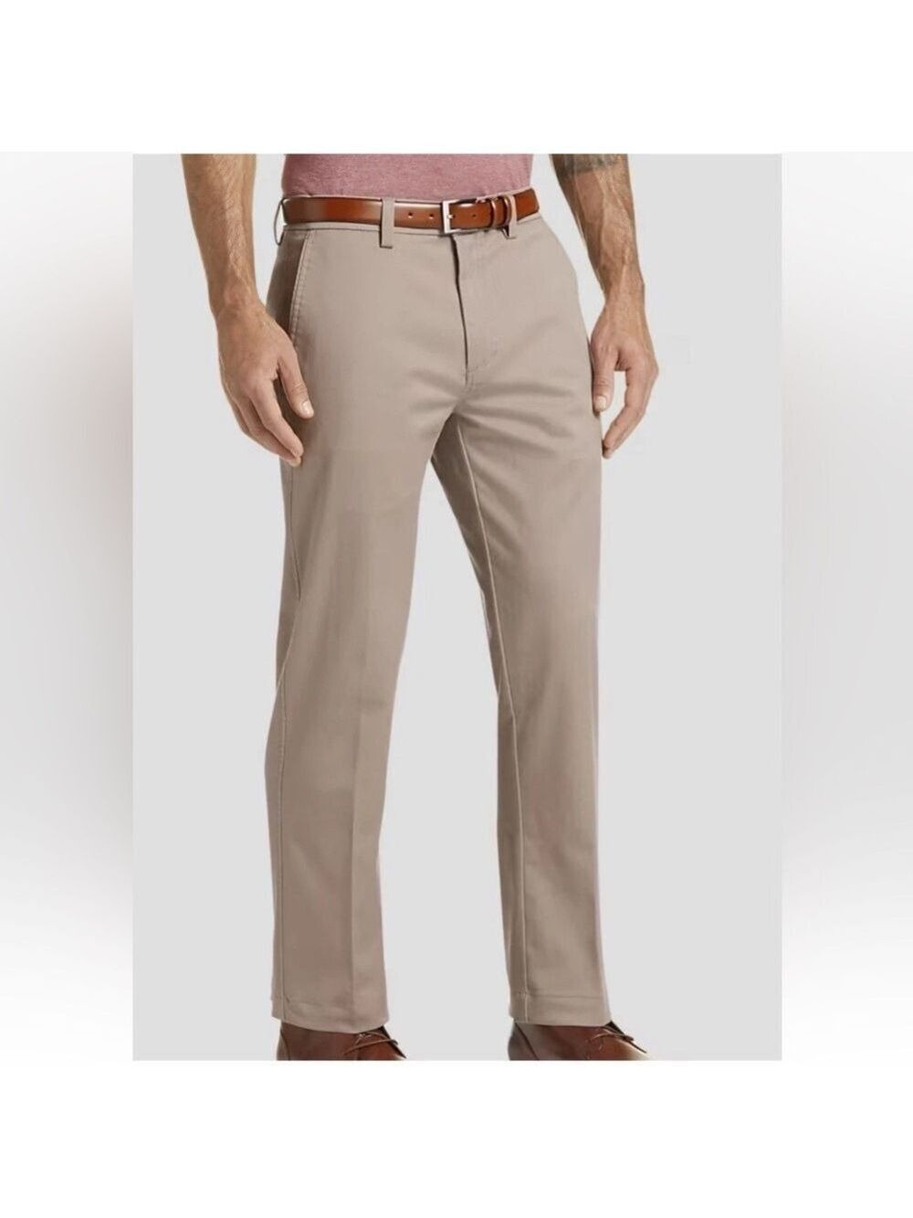 Haggar Men's Classic Straight Fit Stretch Khaki Chinos Dress Pants - NWT